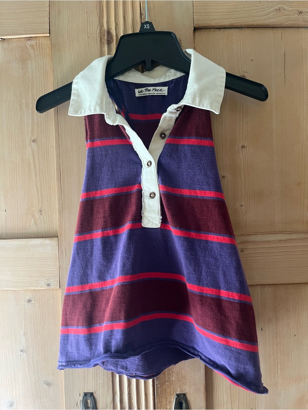 Free People sleeveless rugby shirt. Size XS